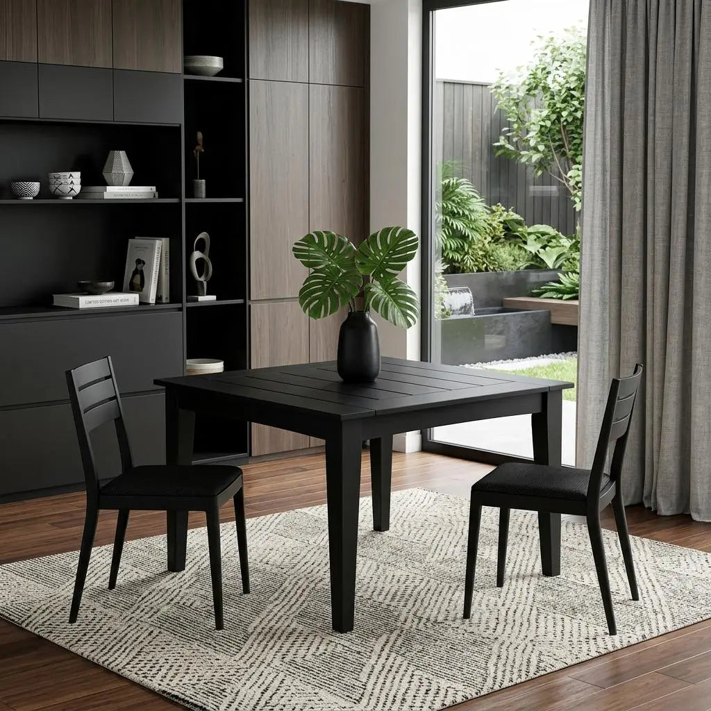 39" Black Heavy Duty Plastic Square Outdoor Dining Table Homeroots Outdoor