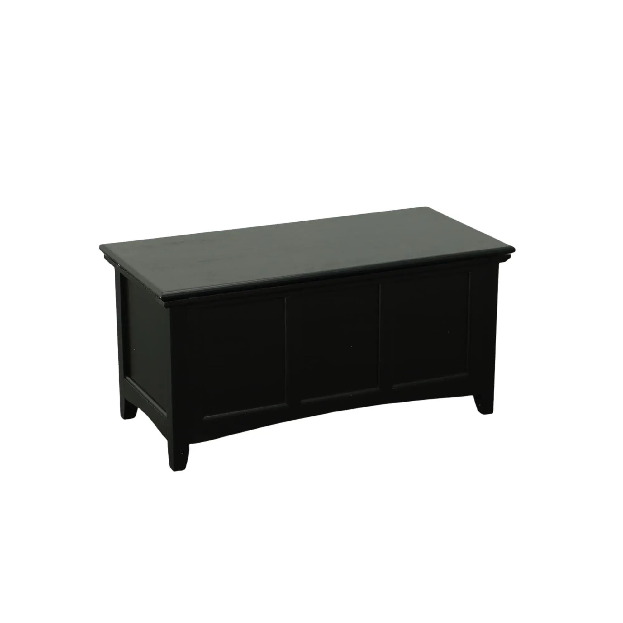 39" Black Solid Wood Solid Trunk Coffee Table Homeroots Living Room