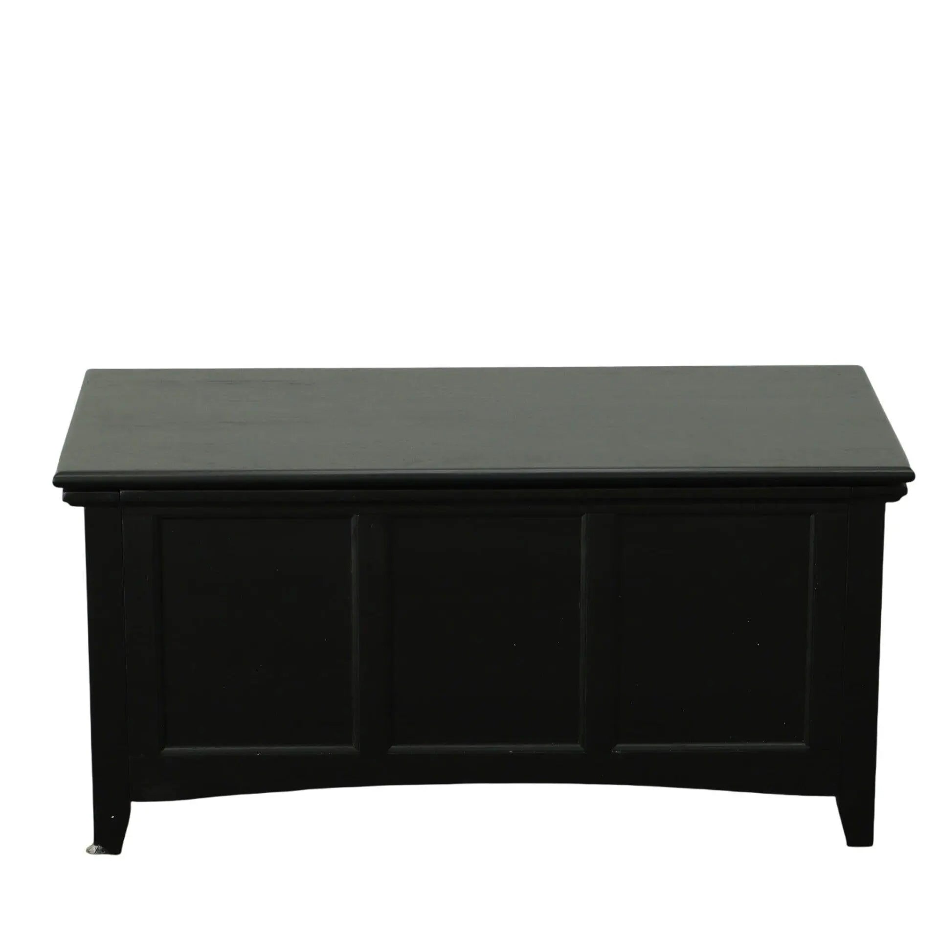 39" Black Solid Wood Solid Trunk Coffee Table Homeroots Living Room