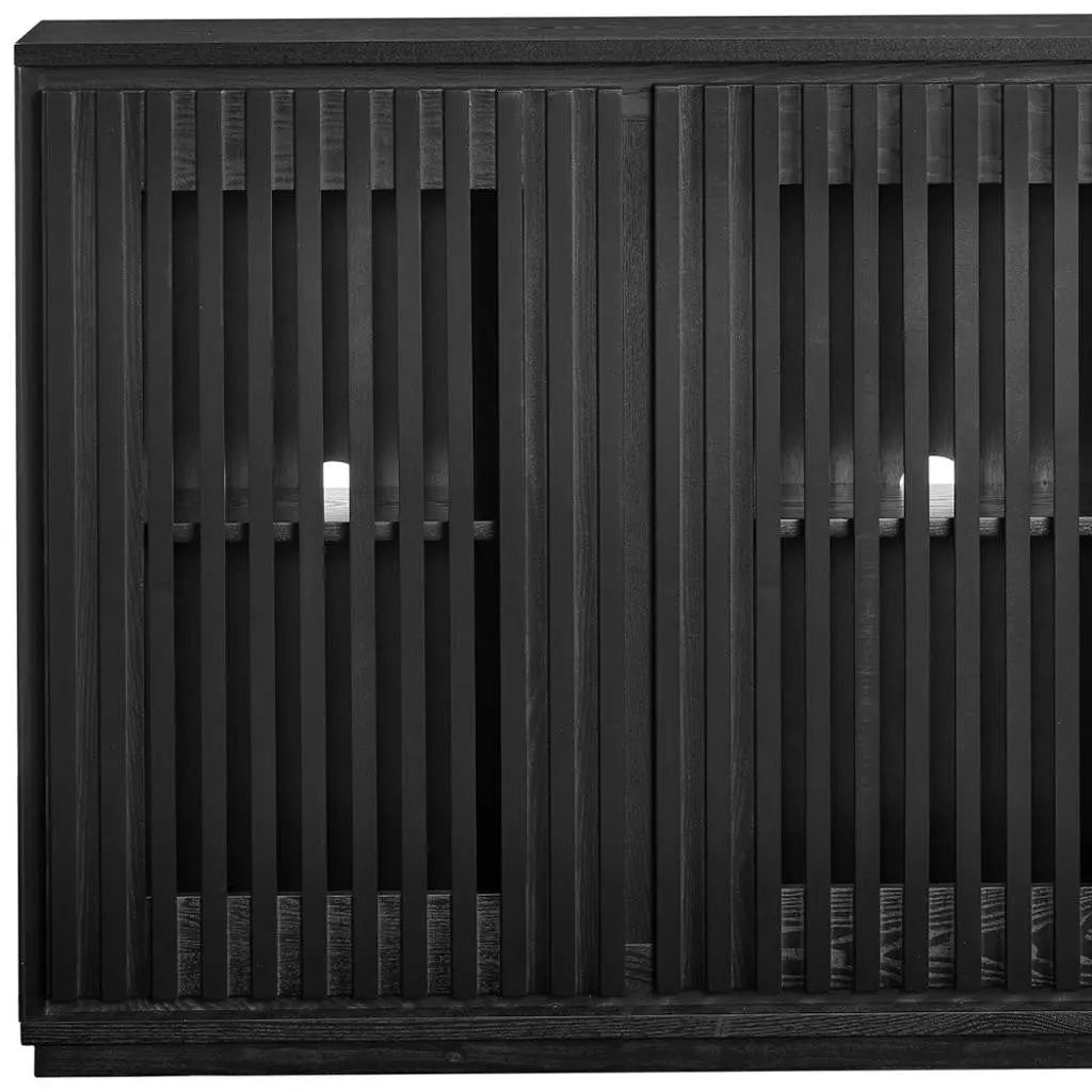 39" Black Wood Accent Cabinet Homeroots