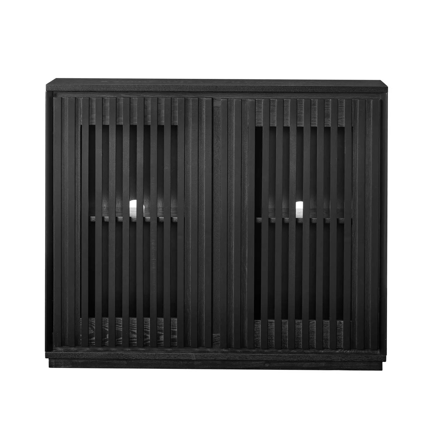 39" Black Wood Accent Cabinet Homeroots