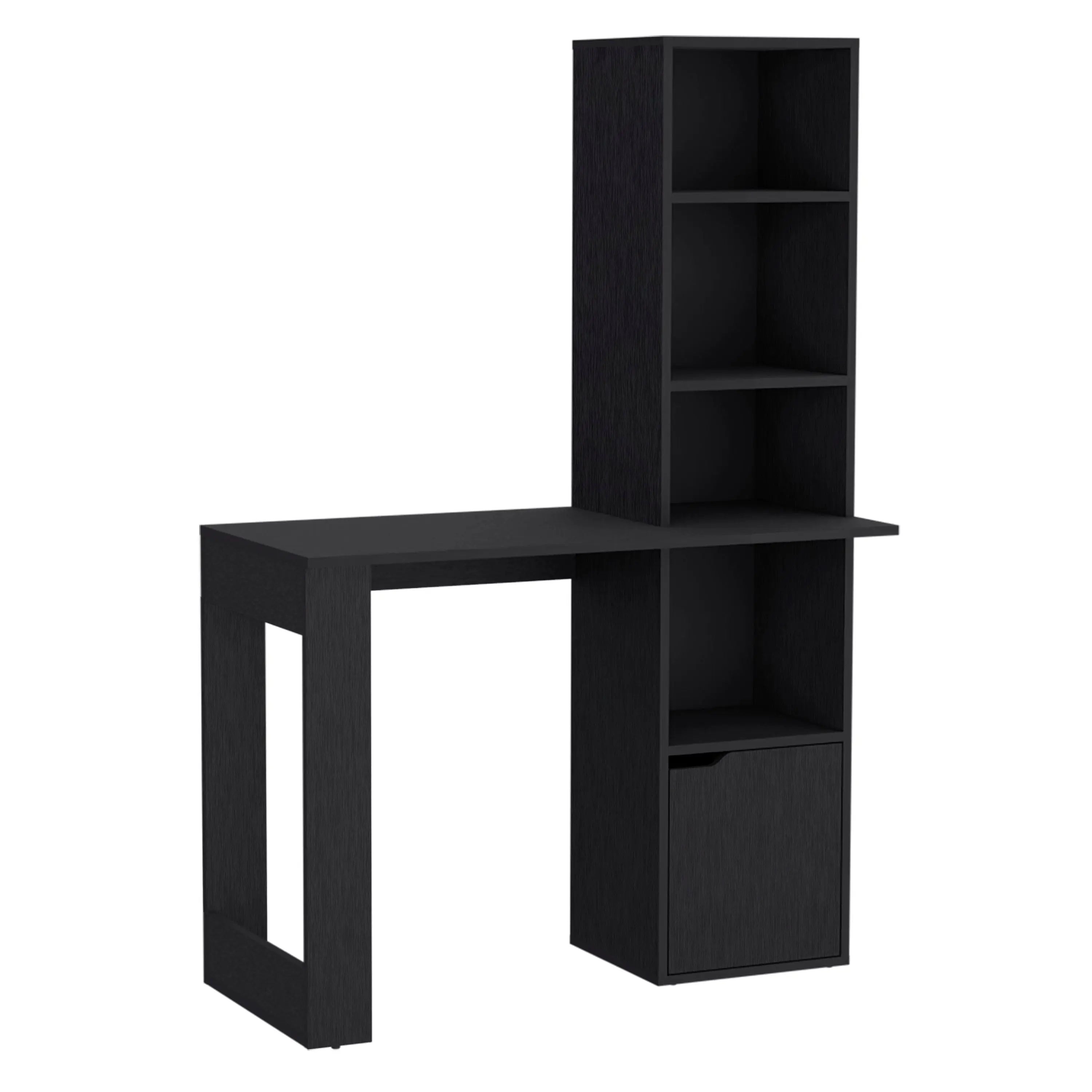 39" Black Wood Executive Desk Homeroots