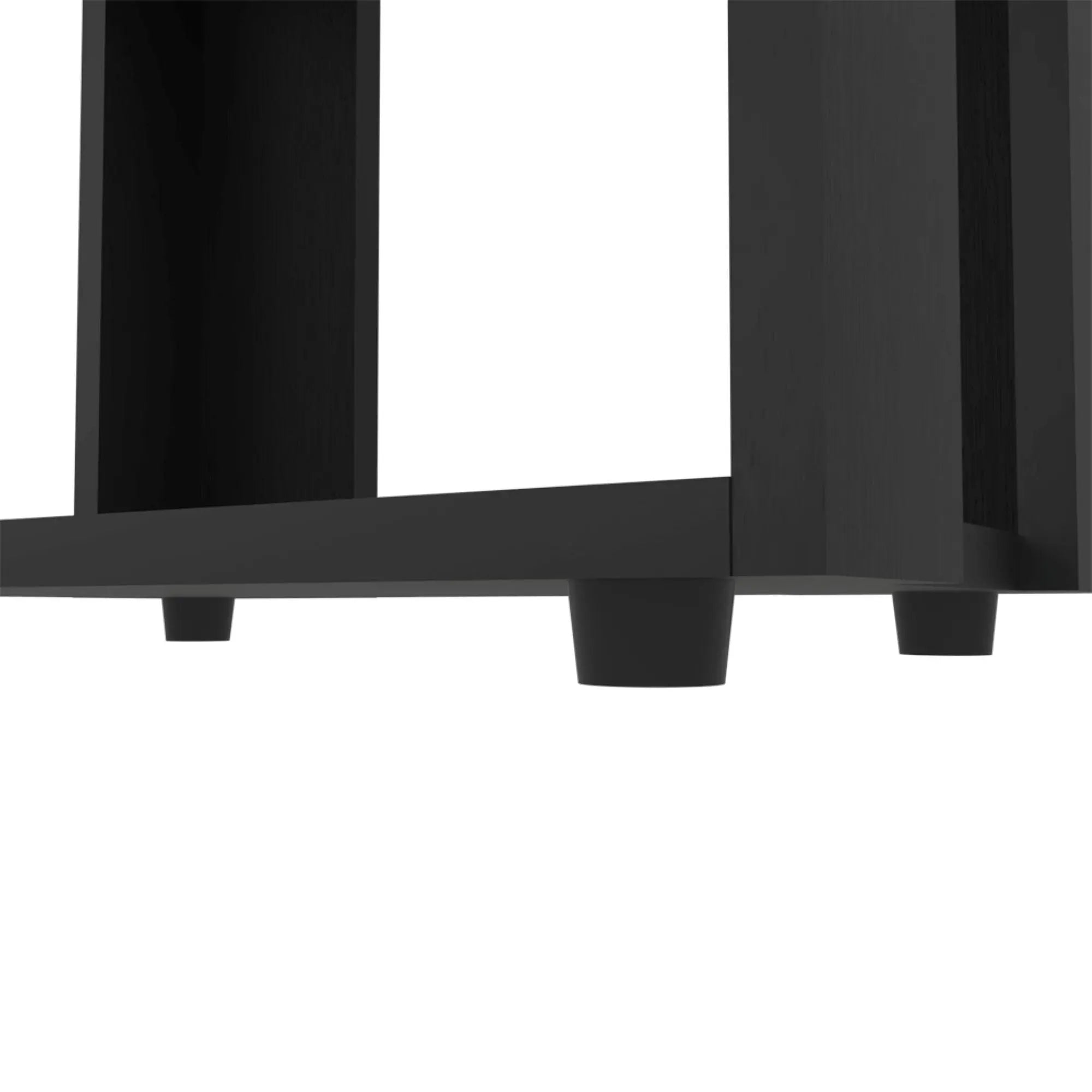 39" Black Wood Three Tier Bookcase Homeroots Office