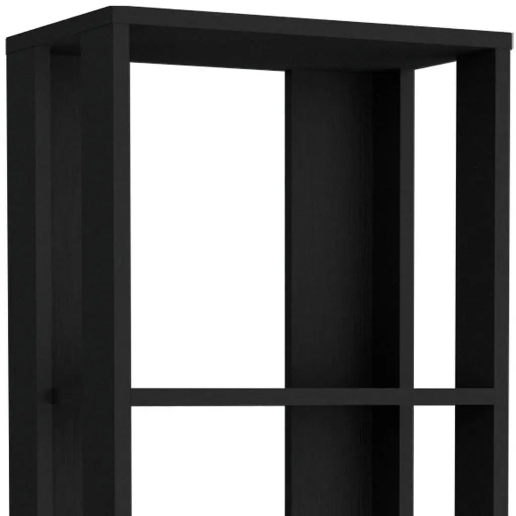 39" Black Wood Three Tier Bookcase Homeroots Office