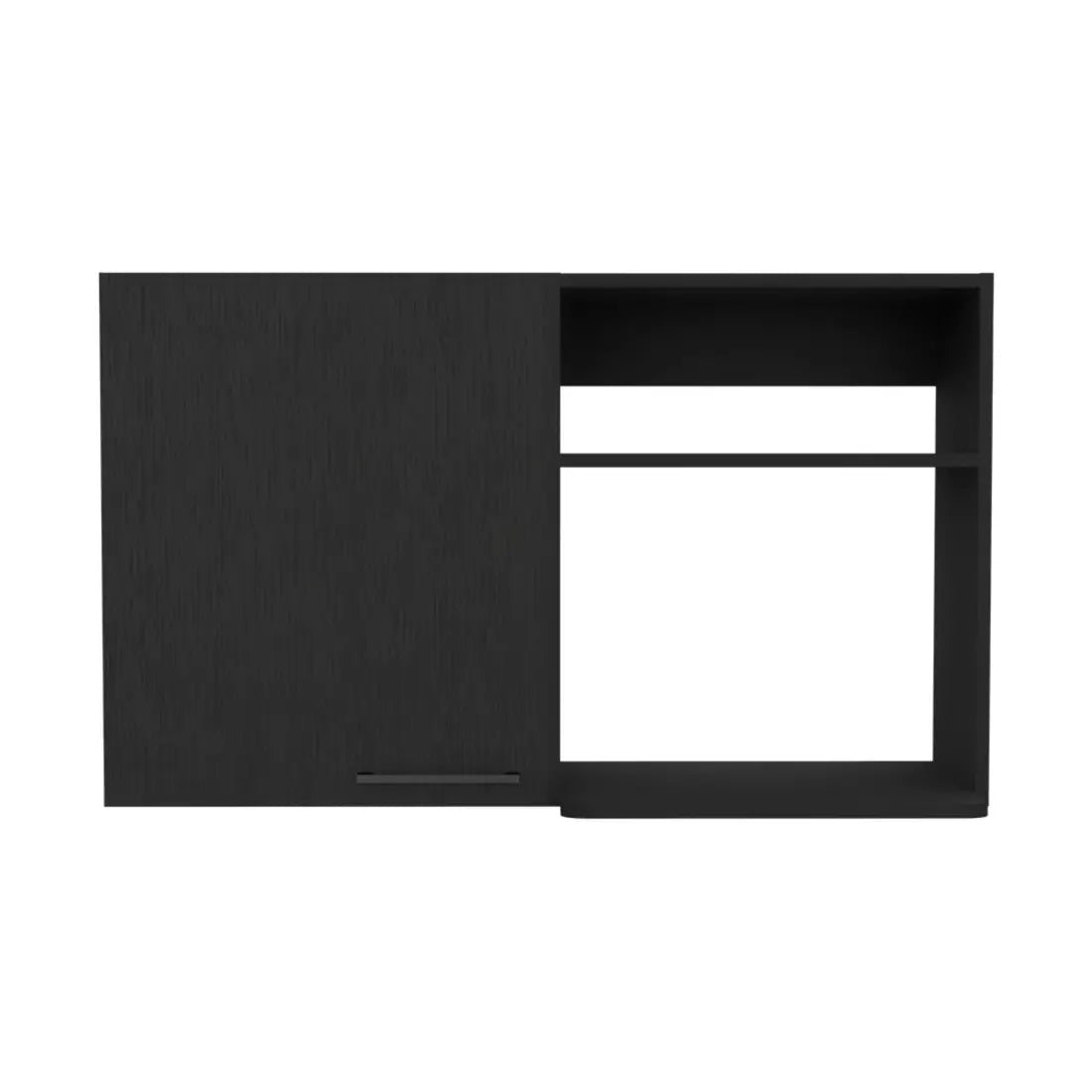 39" Black Wood Wall Mounted Accent Cabinet With Single Door Homeroots Kitchen & Dining