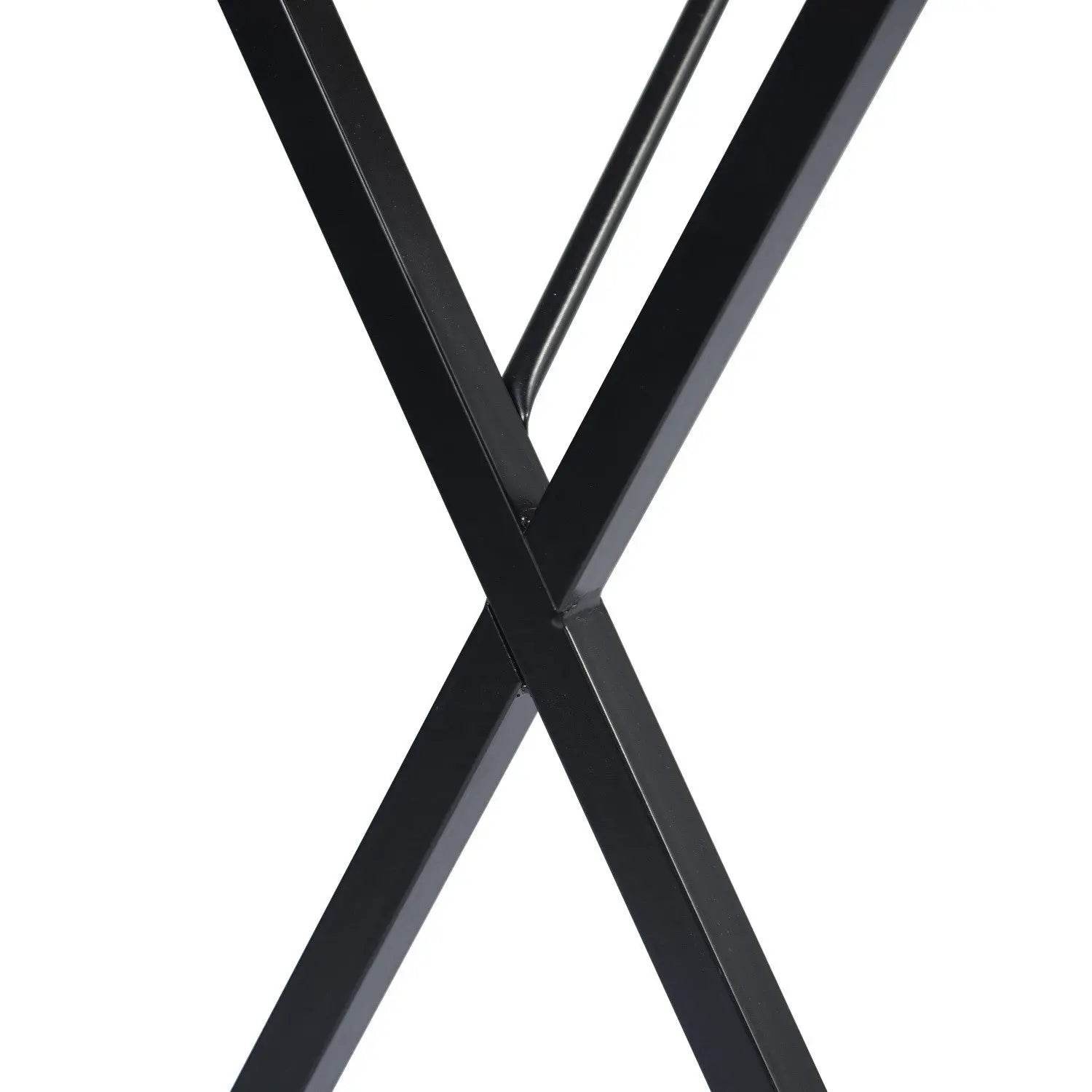 39" Black Wood and Metal X-Shape Computer Desk Homeroots Office