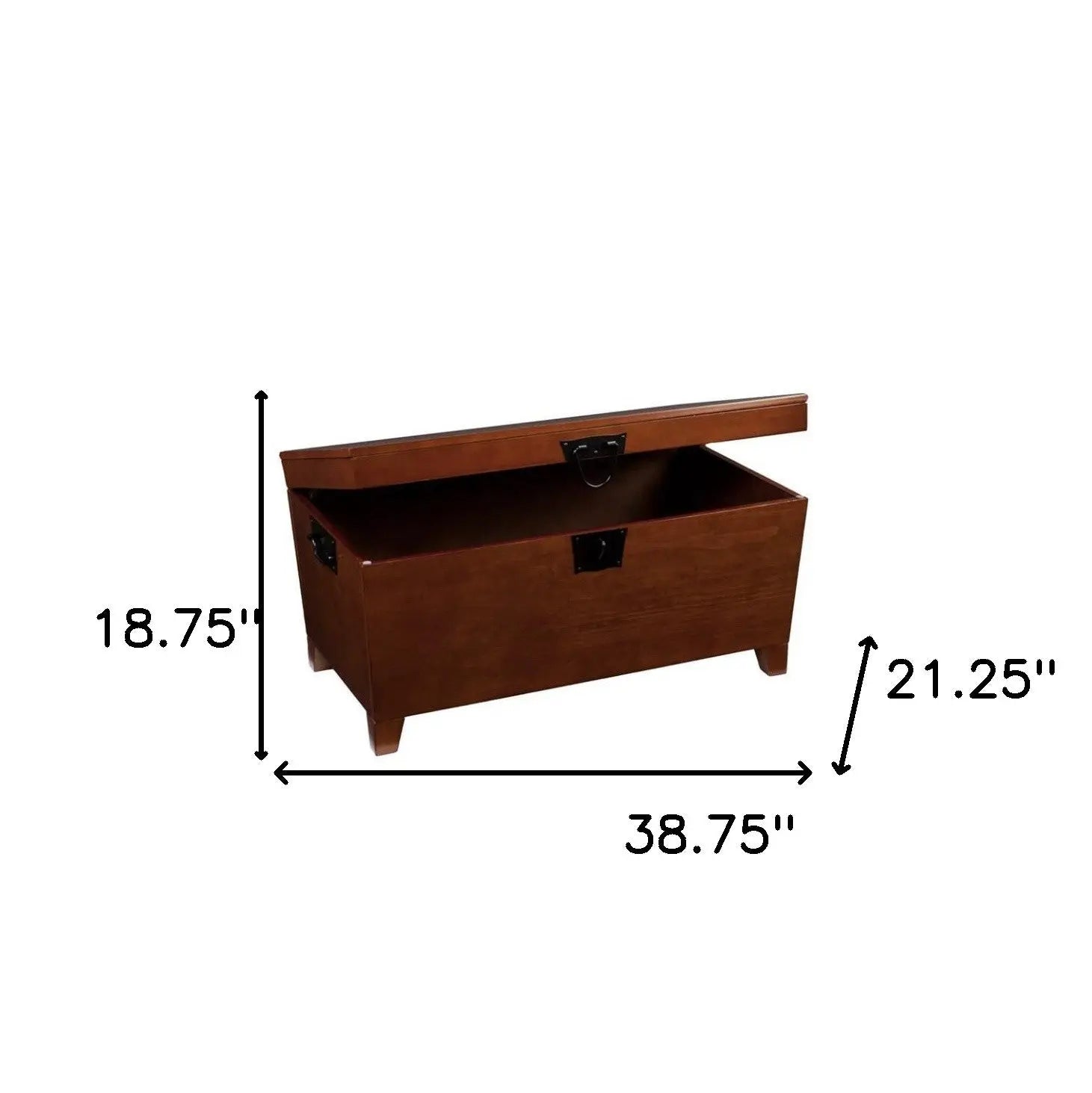 39" Brown Manufactured Wood And Metal Rectangular Coffee Table Homeroots Living Room
