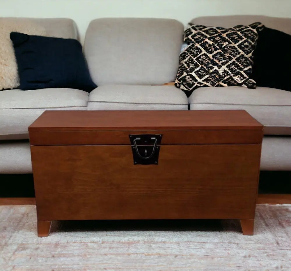 39" Brown Manufactured Wood And Metal Rectangular Coffee Table Homeroots Living Room