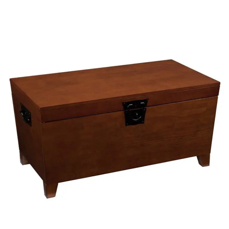 39" Brown Manufactured Wood And Metal Rectangular Coffee Table Homeroots Living Room