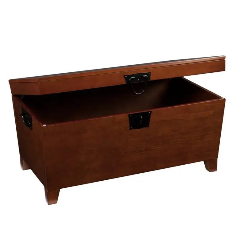 39" Brown Manufactured Wood And Metal Rectangular Coffee Table Homeroots Living Room