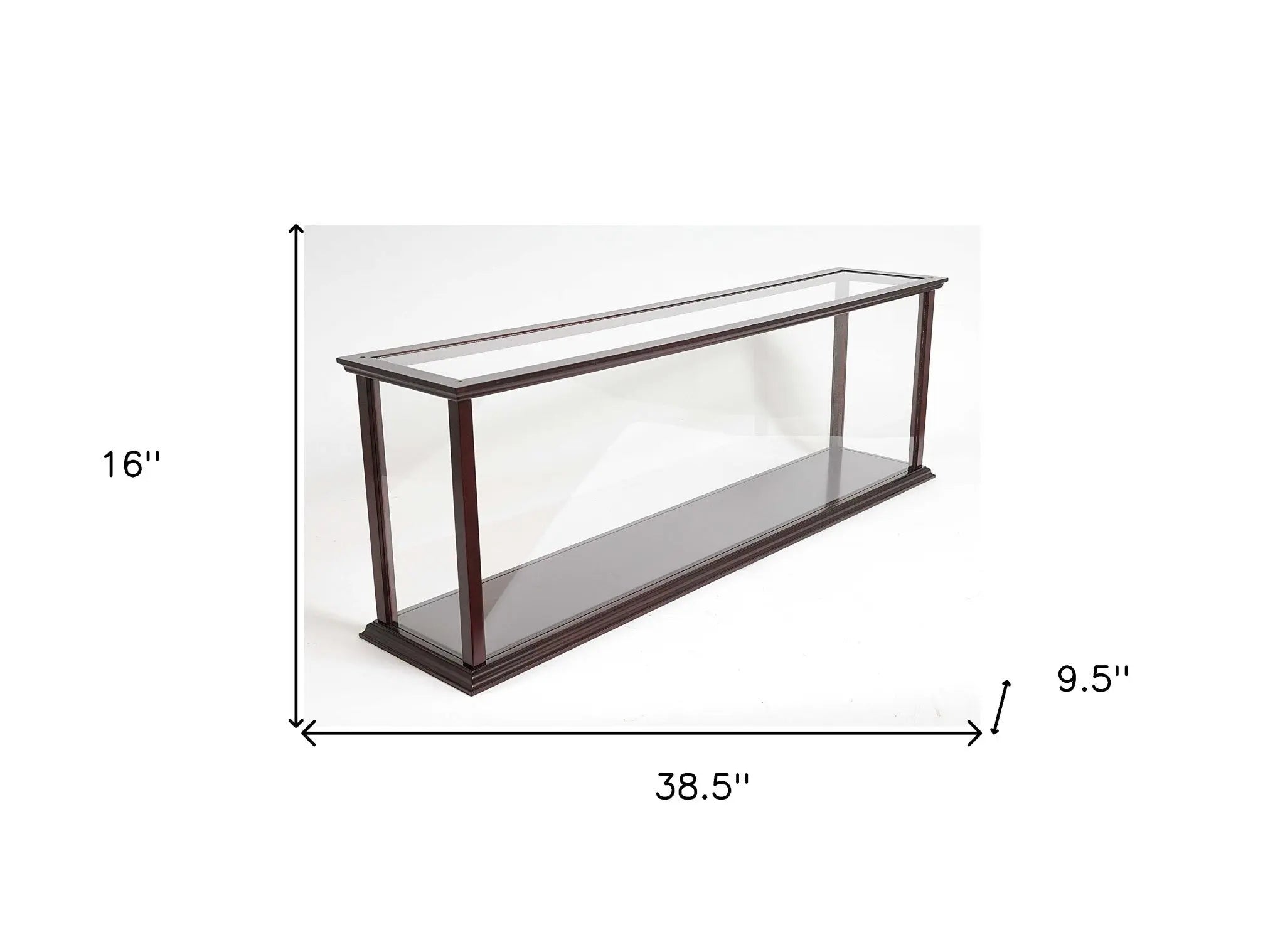 39" Dark Brown Glass Standard Display Stand Homeroots Kitchen & Dining