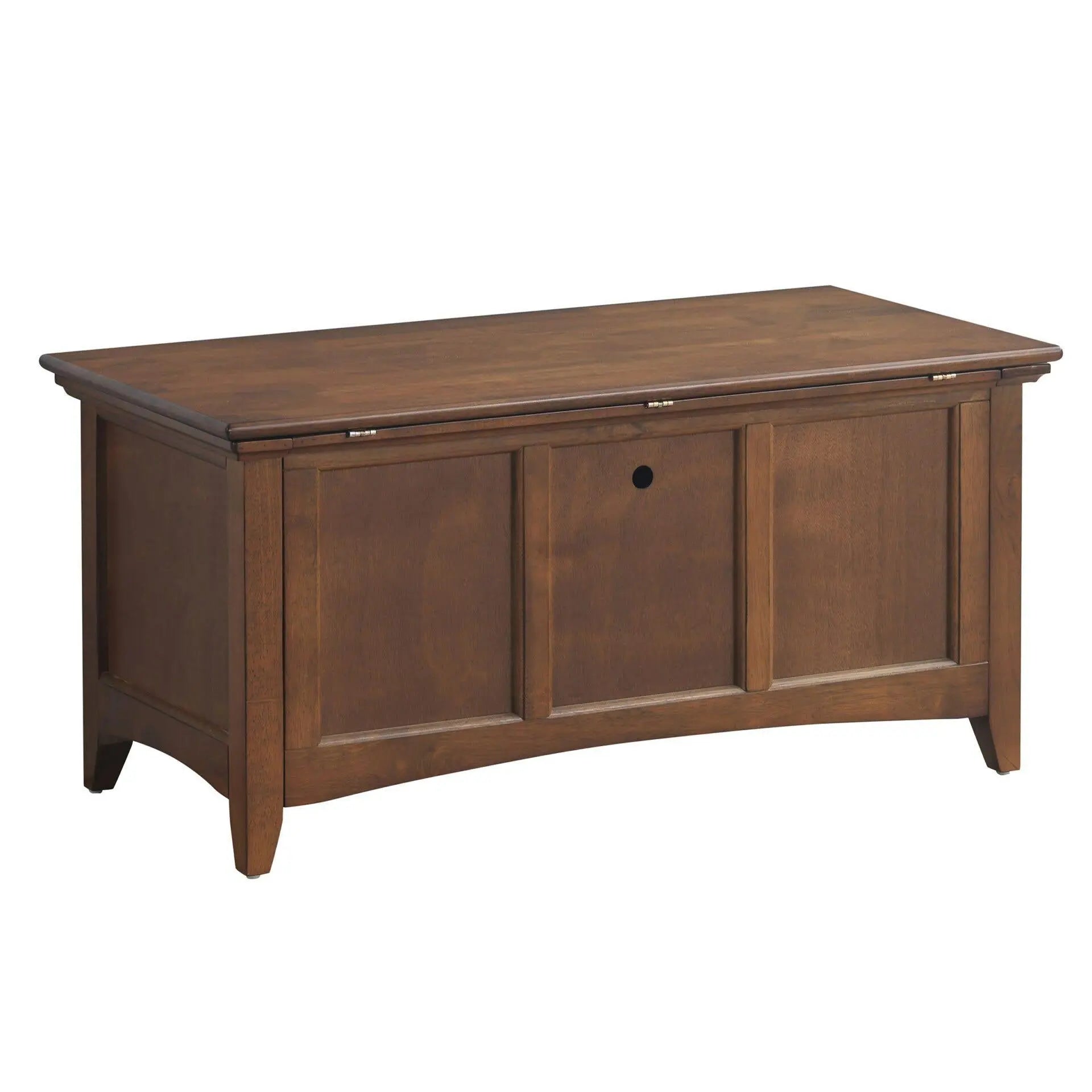 39" Dark Brown Solid Wood Solid Trunk Coffee Table Homeroots Living Room