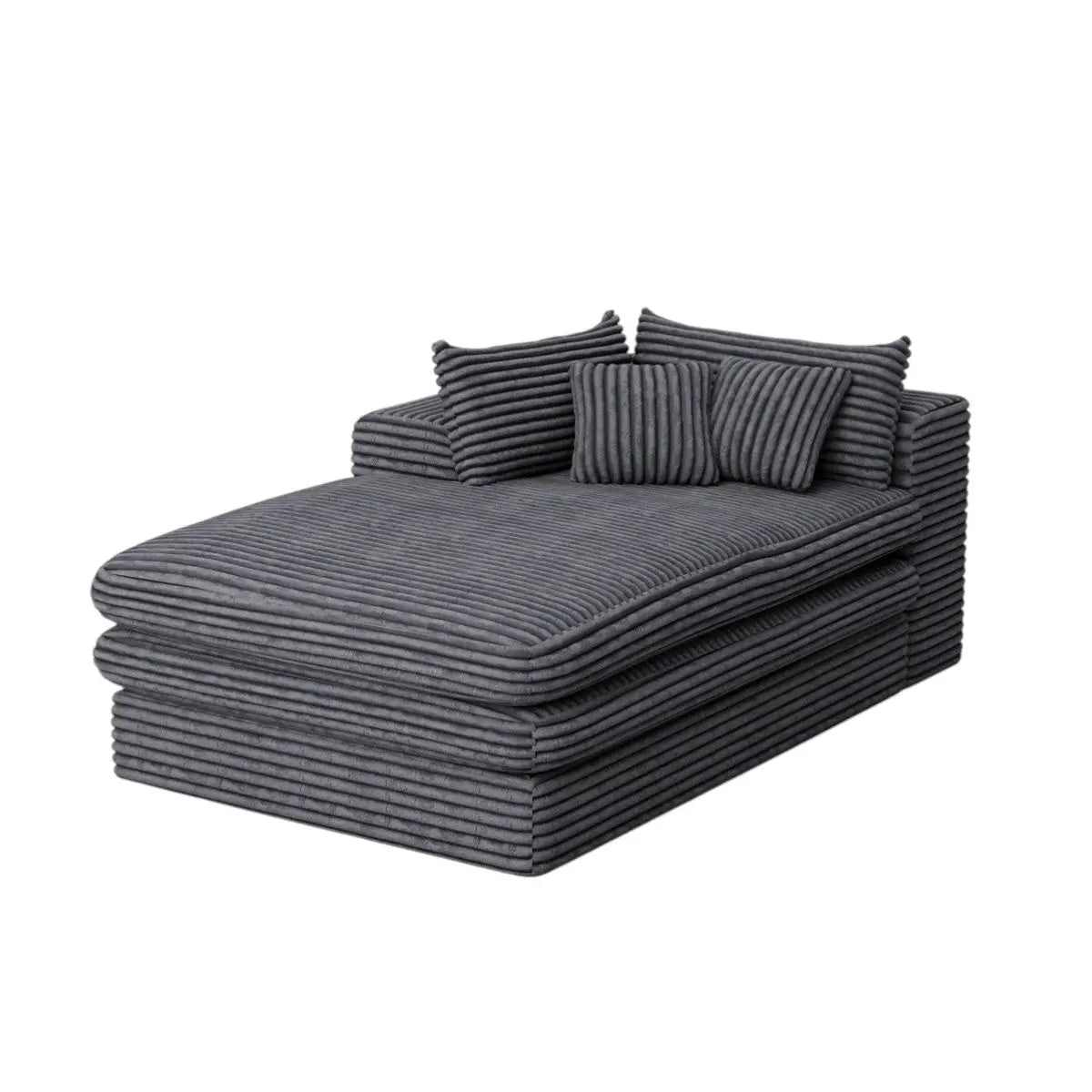 39" Gray Corduroy Lounge Chair Homeroots Living Room