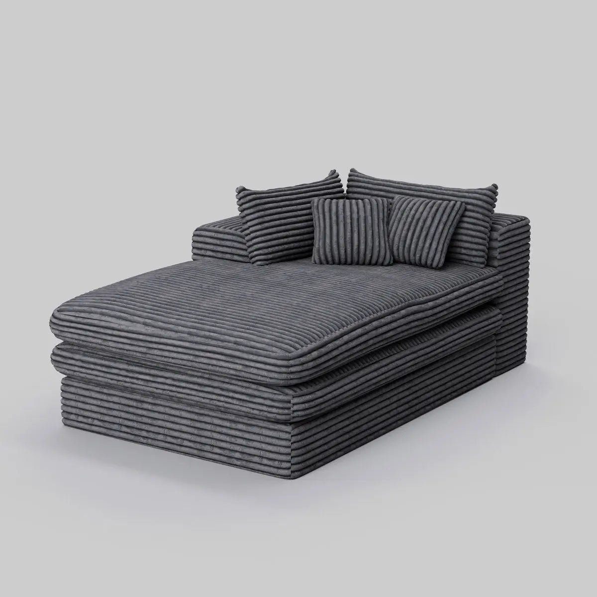 39" Gray Corduroy Lounge Chair Homeroots Living Room