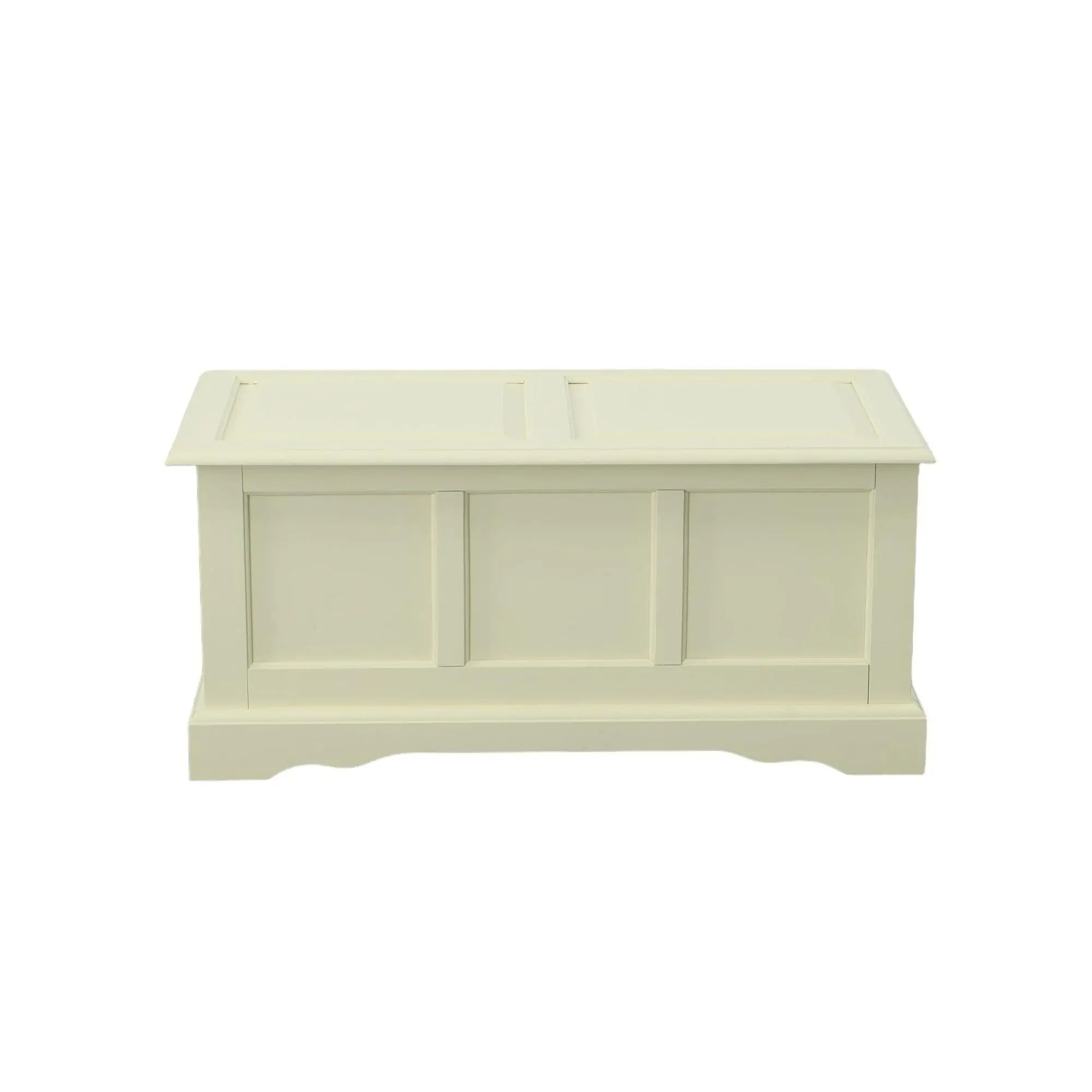 39" Ivory Solid Wood Solid Trunk Coffee Table Homeroots Living Room