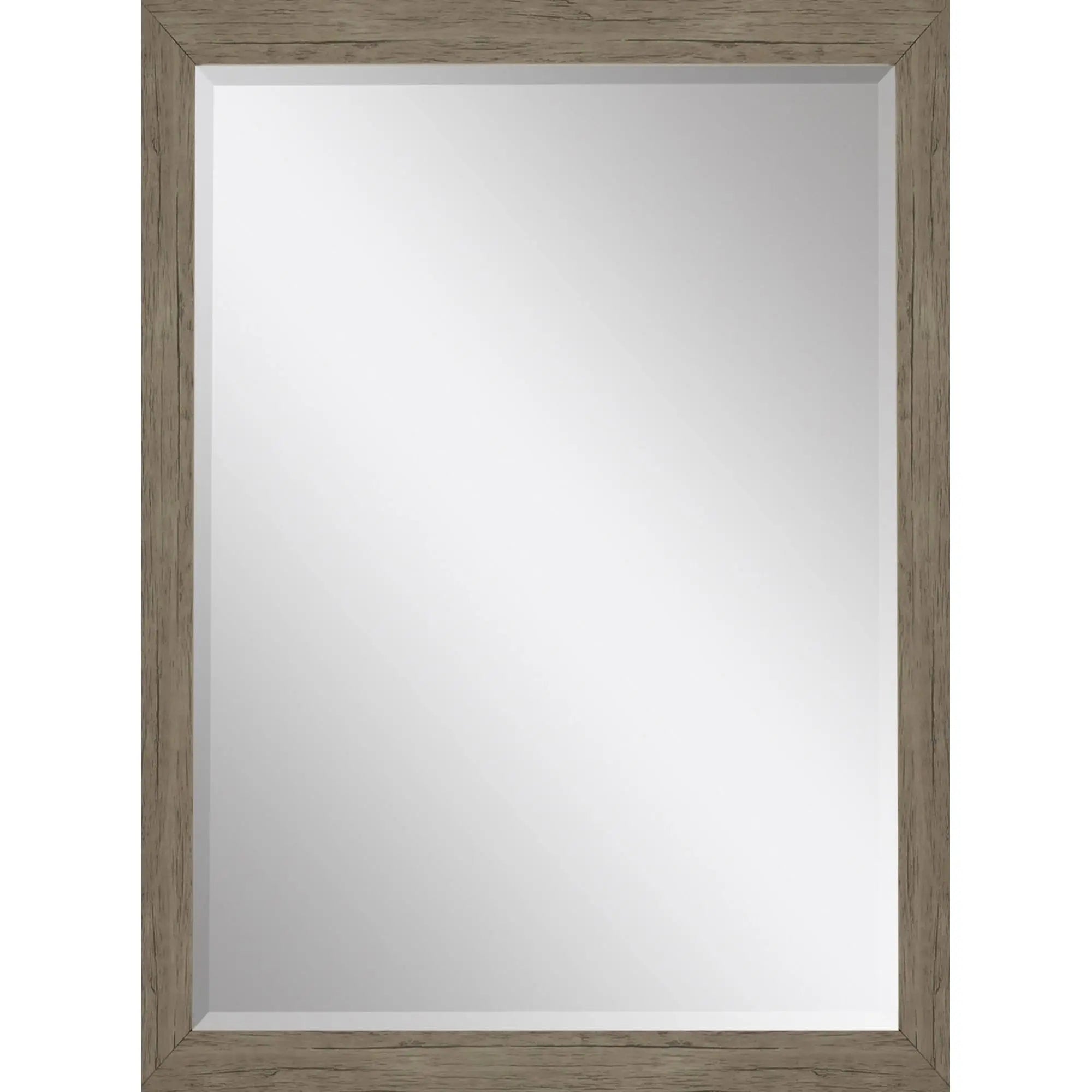 39" Light Brown Framed Accent Mirror Homeroots Bed & Bath