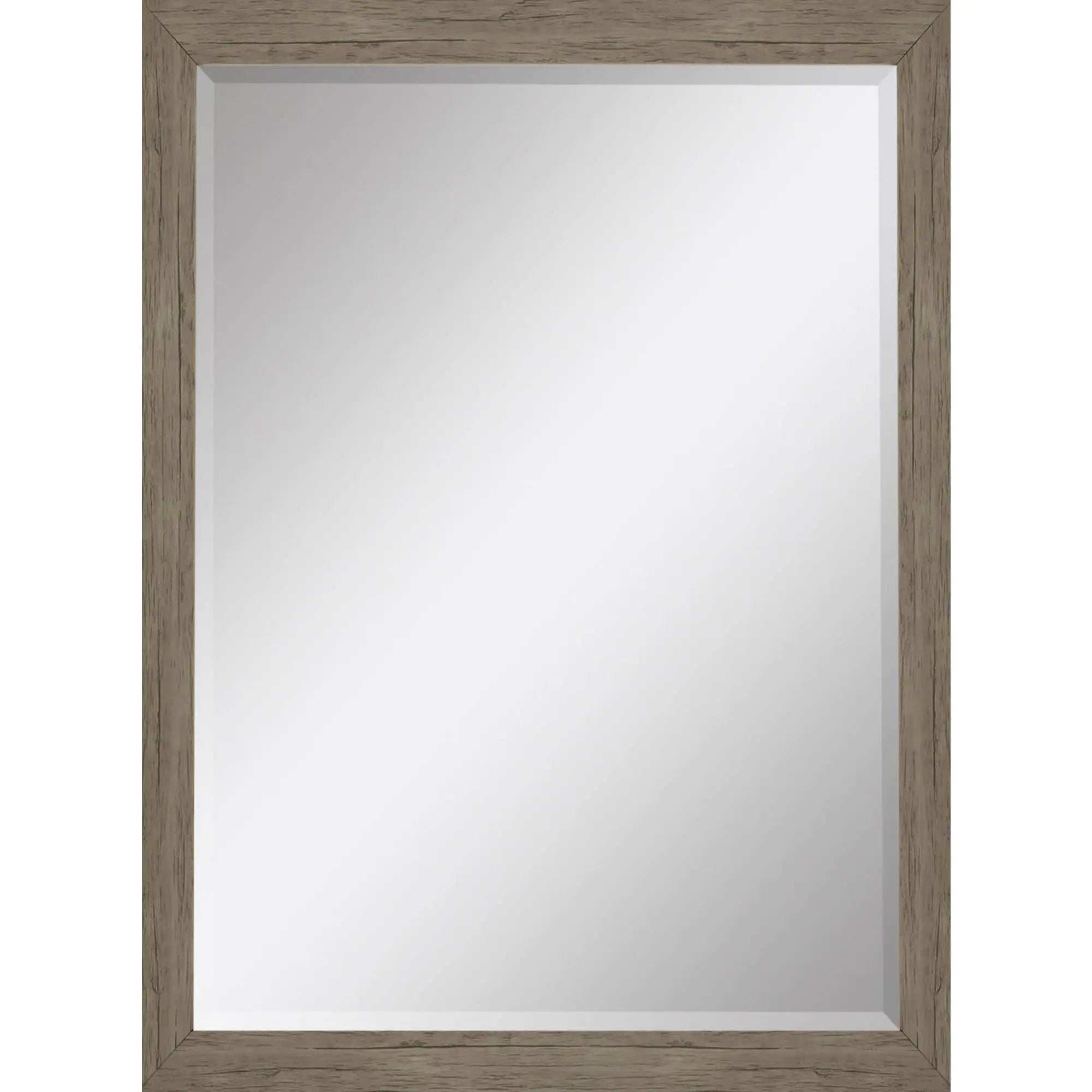 39" Light Brown Framed Accent Mirror Homeroots Bed & Bath
