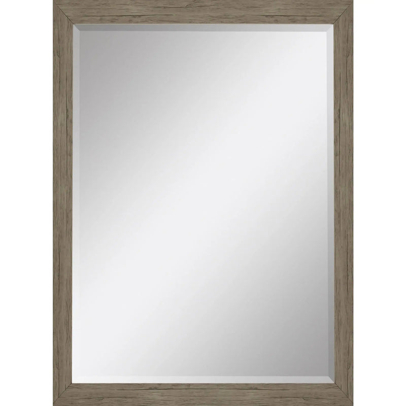 39" Light Brown Framed Accent Mirror Homeroots Bed & Bath