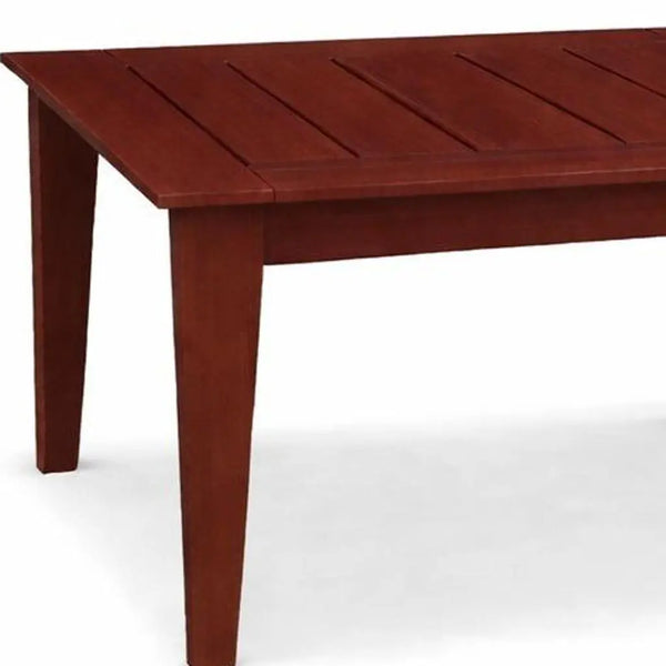 39" Mahogany Heavy Duty Plastic Square Outdoor Dining Table Homeroots Outdoor