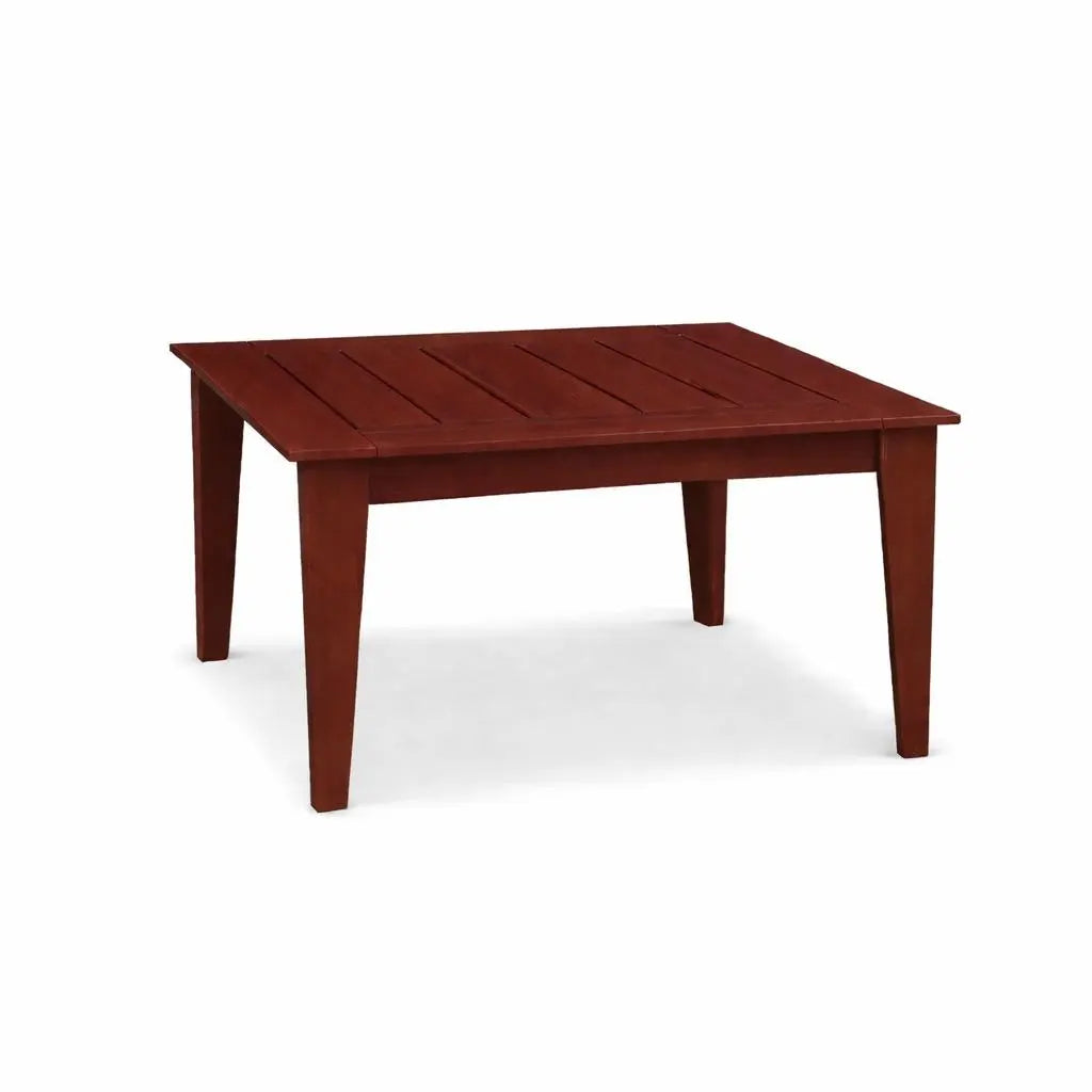 39" Mahogany Heavy Duty Plastic Square Outdoor Dining Table Homeroots Outdoor