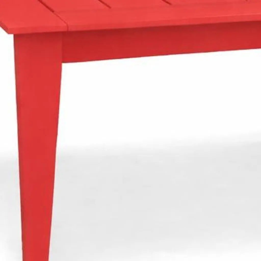 39" Red Heavy Duty Plastic Square Outdoor Dining Table Homeroots Outdoor