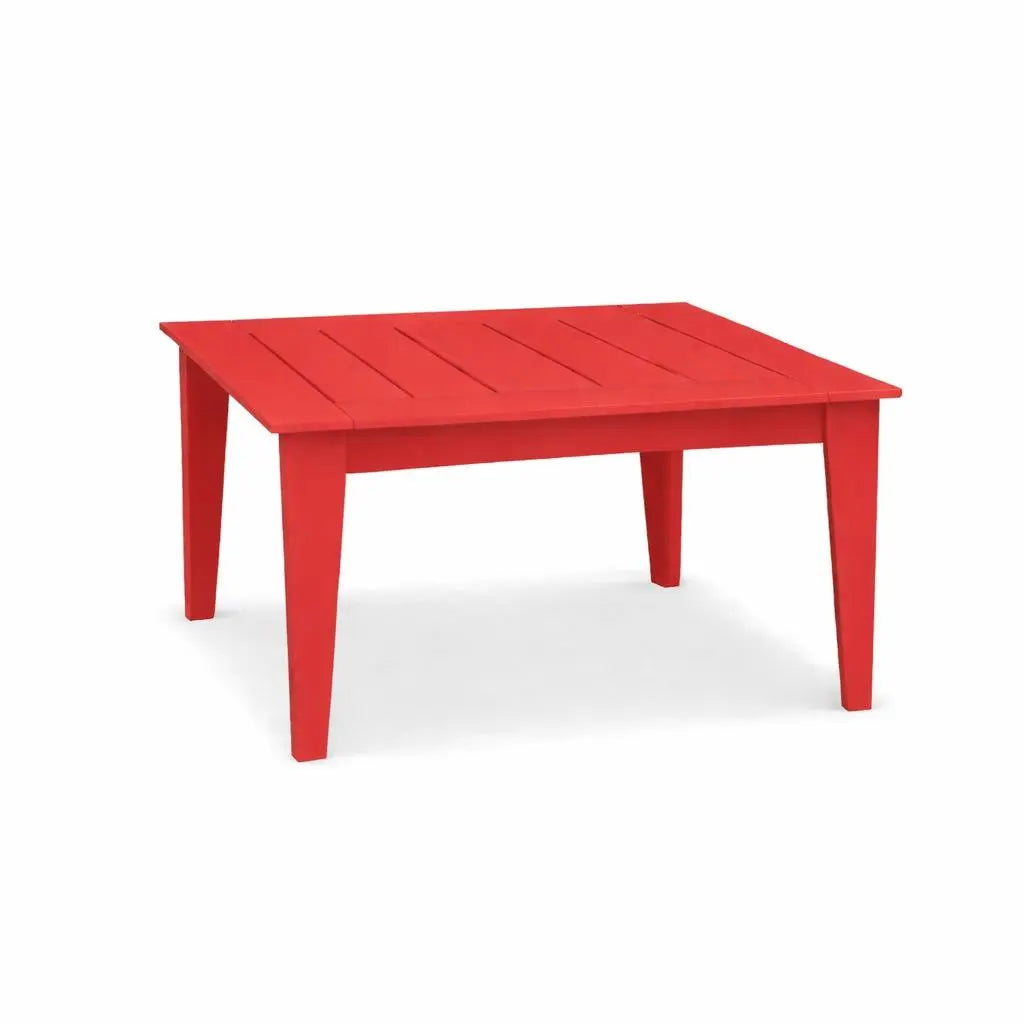 39" Red Heavy Duty Plastic Square Outdoor Dining Table Homeroots Outdoor