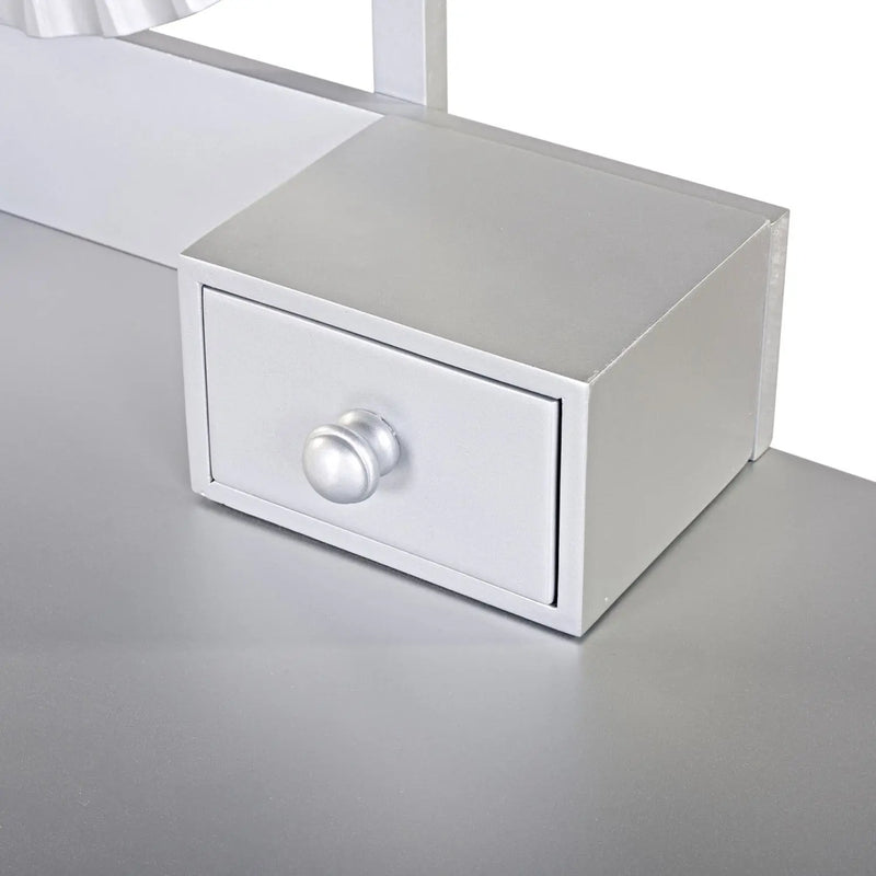 39" Silver Wood Mirrored Vanity Table Homeroots Living Room