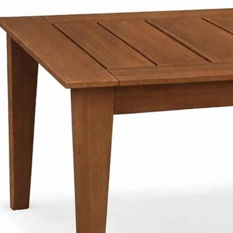 39" Walnut Heavy Duty Plastic Square Outdoor Dining Table Homeroots Outdoor