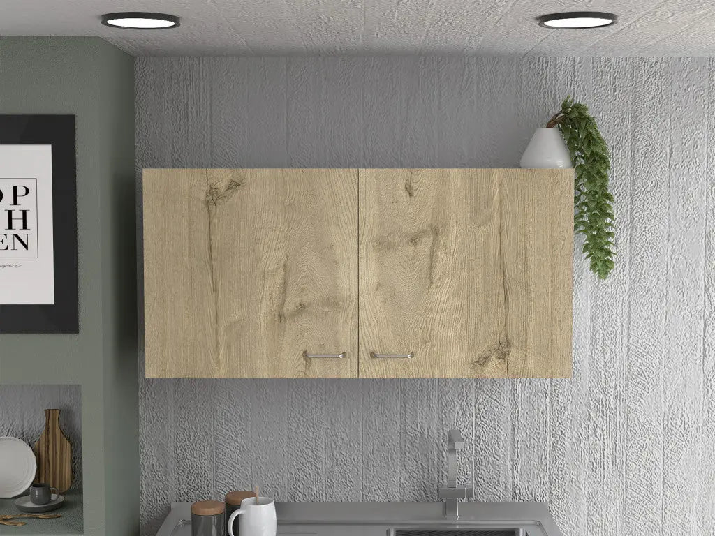 39" White And Light Oak Standard Accent Cabinet With One Shelf - GreatEagleInc
