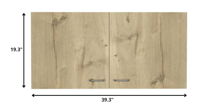 39" White And Light Oak Standard Accent Cabinet With One Shelf - GreatEagleInc