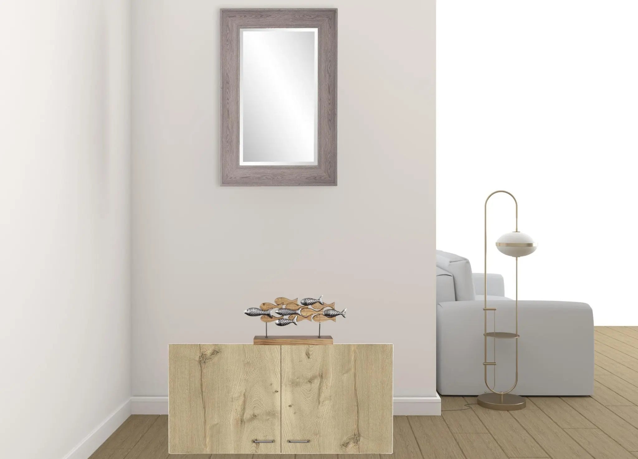 39" White And Light Oak Standard Accent Cabinet With One Shelf - GreatEagleInc