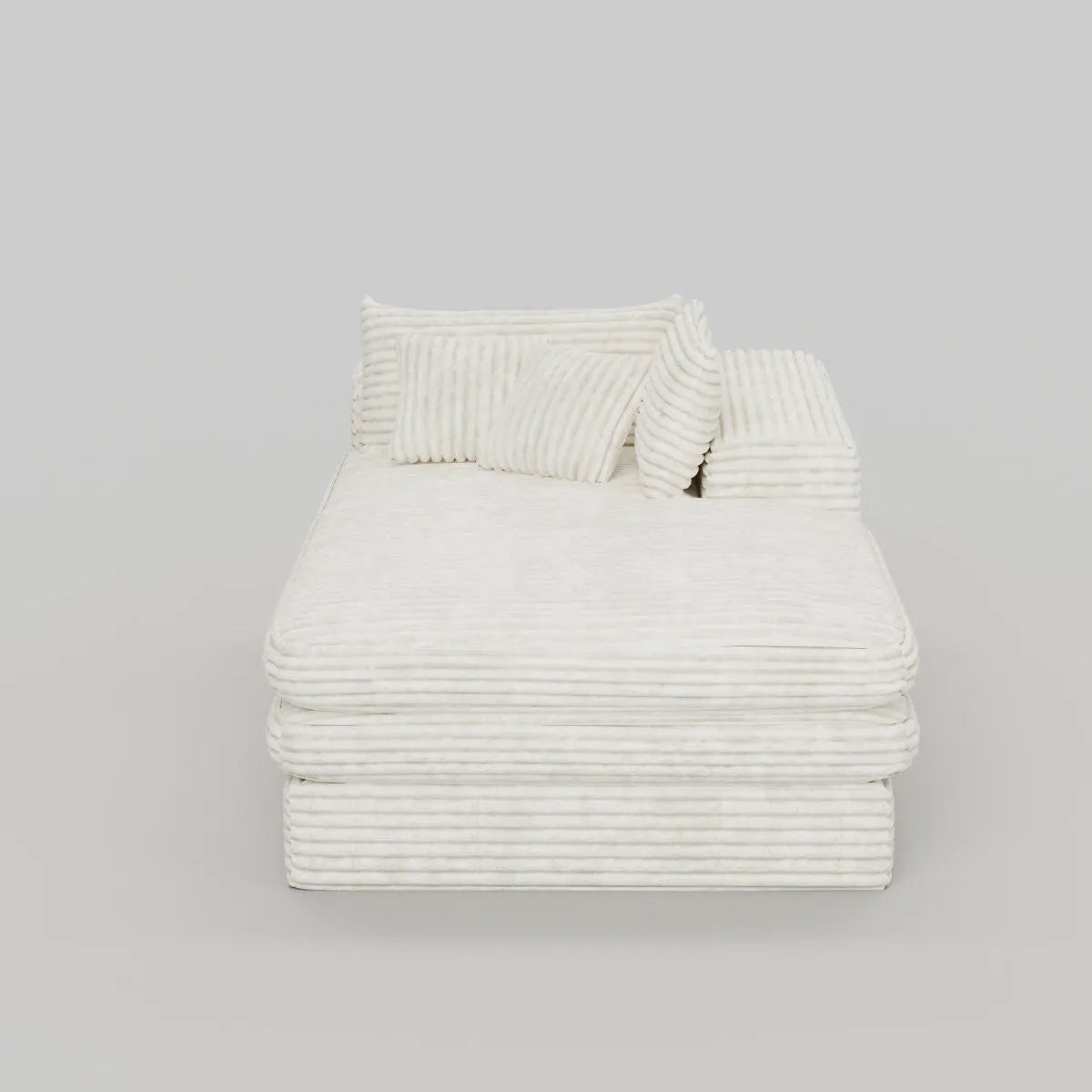 39" White Corduroy Lounge Chair Homeroots Living Room