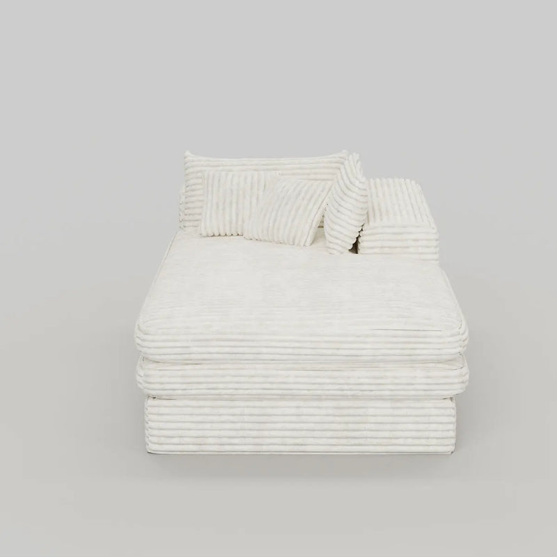 39" White Corduroy Lounge Chair Homeroots Living Room