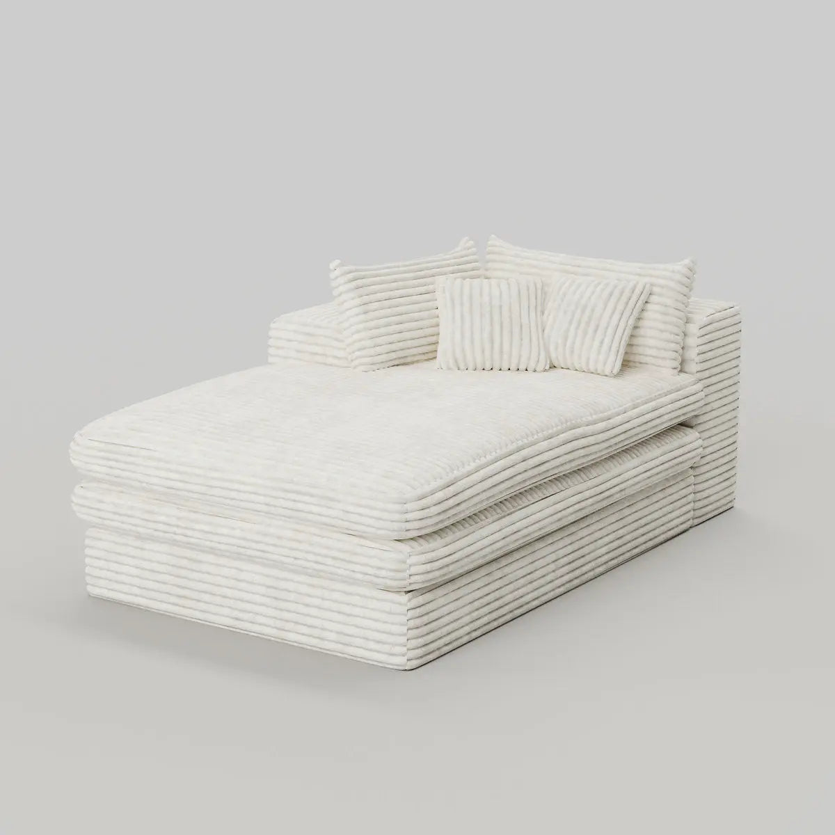 39" White Corduroy Lounge Chair Homeroots Living Room