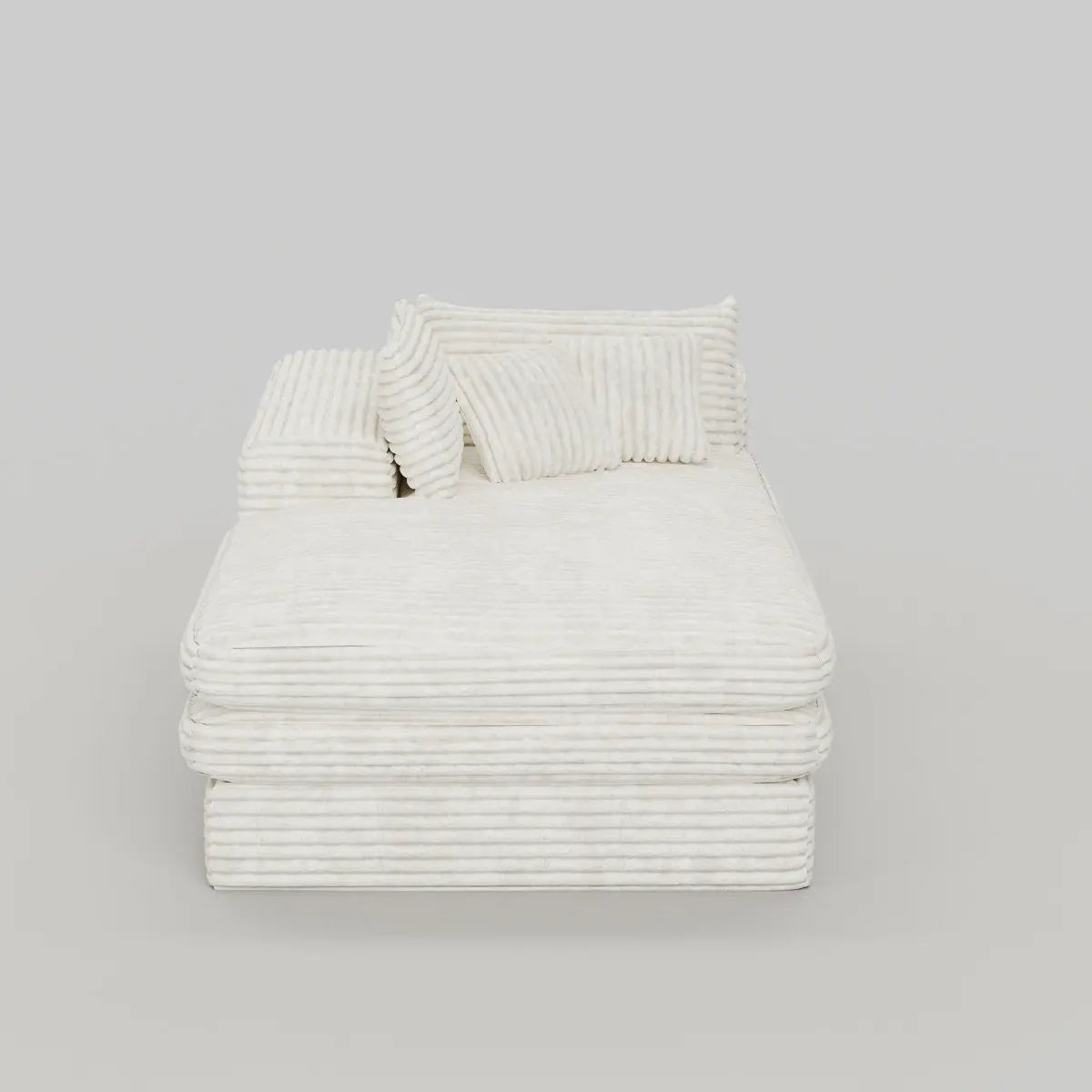 39" White Corduroy Lounge Chair Homeroots Living Room
