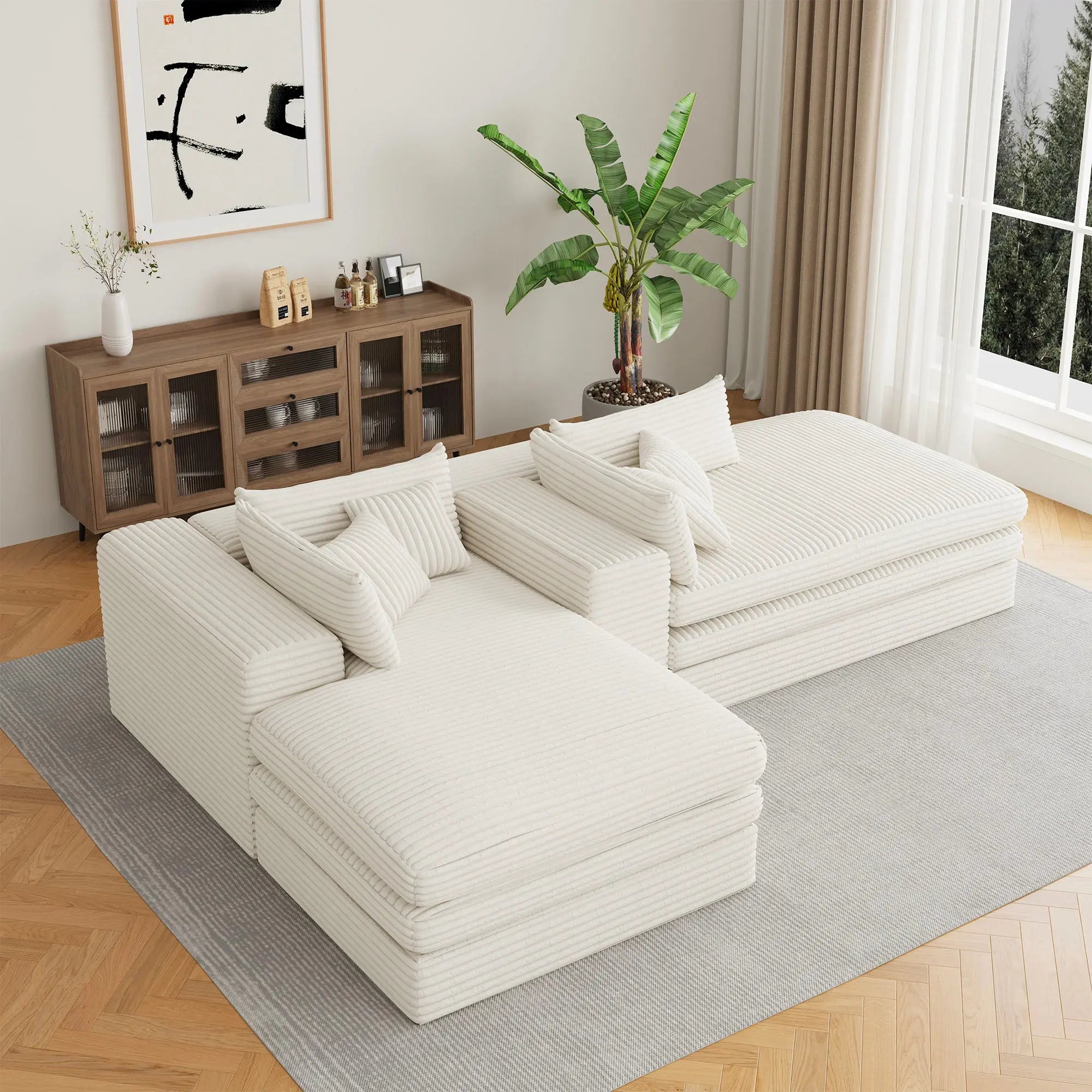 39" White Corduroy Lounge Chair Homeroots Living Room