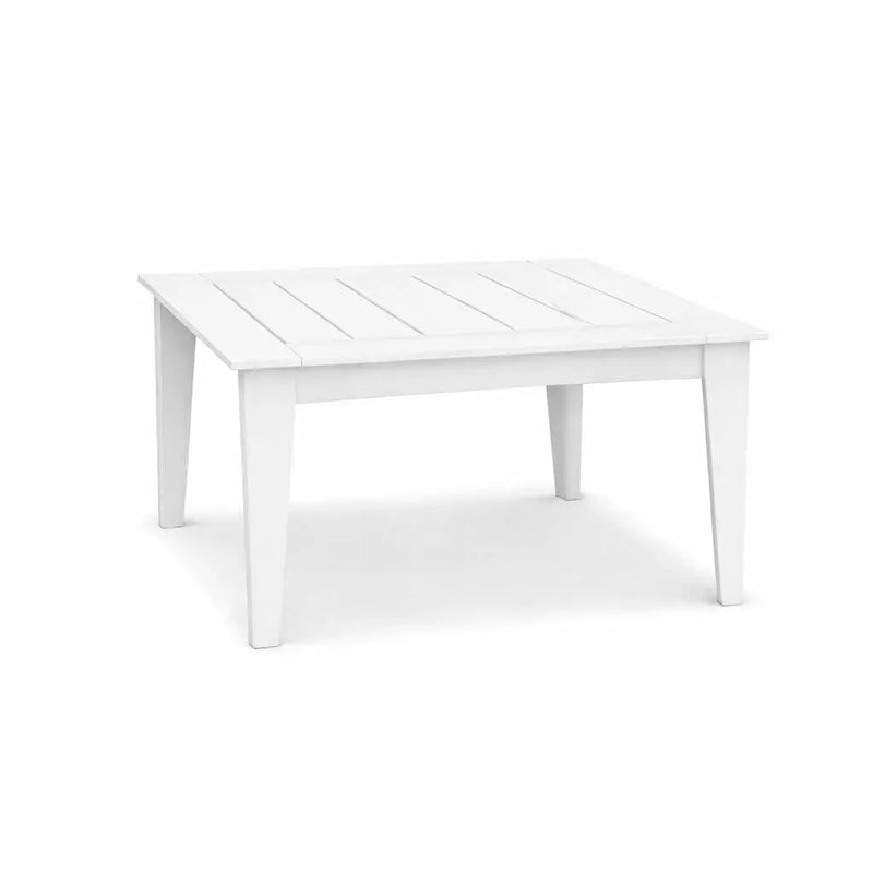 39" White Heavy Duty Plastic Square Outdoor Dining Table Homeroots Outdoor