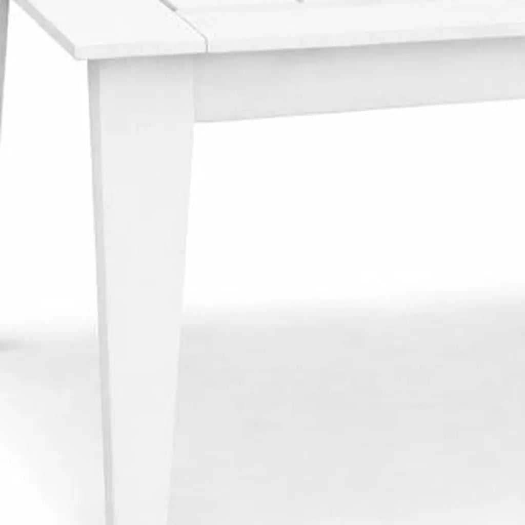 39" White Heavy Duty Plastic Square Outdoor Dining Table Homeroots Outdoor