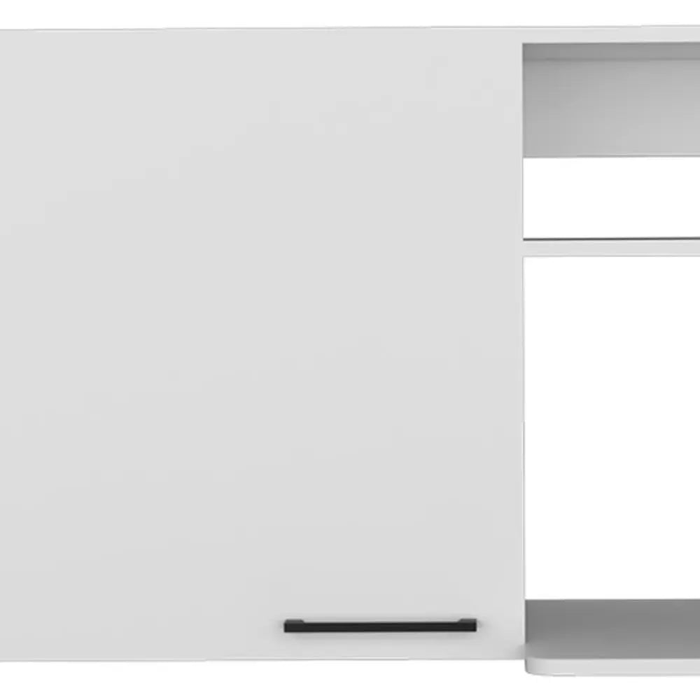 39" White Wood Wall Mounted Accent Cabinet With Single Door Homeroots Kitchen & Dining