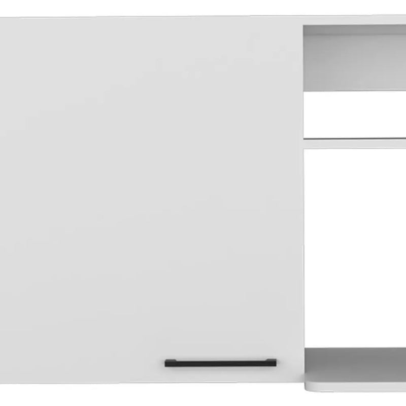 39" White Wood Wall Mounted Accent Cabinet With Single Door Homeroots Kitchen & Dining