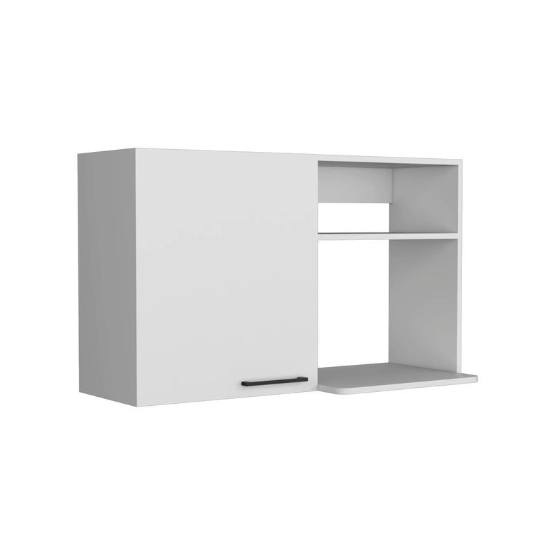 39" White Wood Wall Mounted Accent Cabinet With Single Door Homeroots Kitchen & Dining