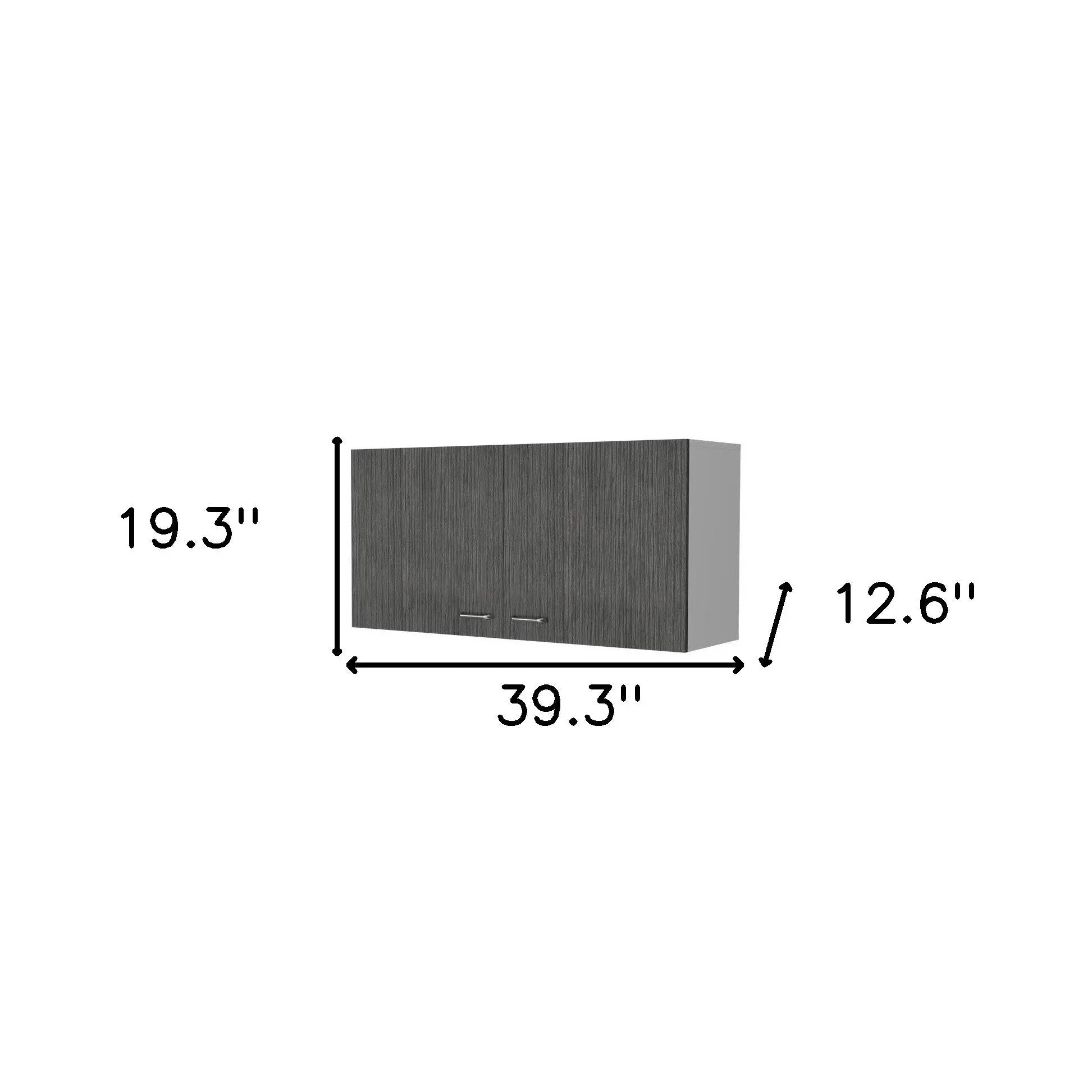 39" White Wood Wall mounted Accent Cabinet Homeroots Kitchen & Dining