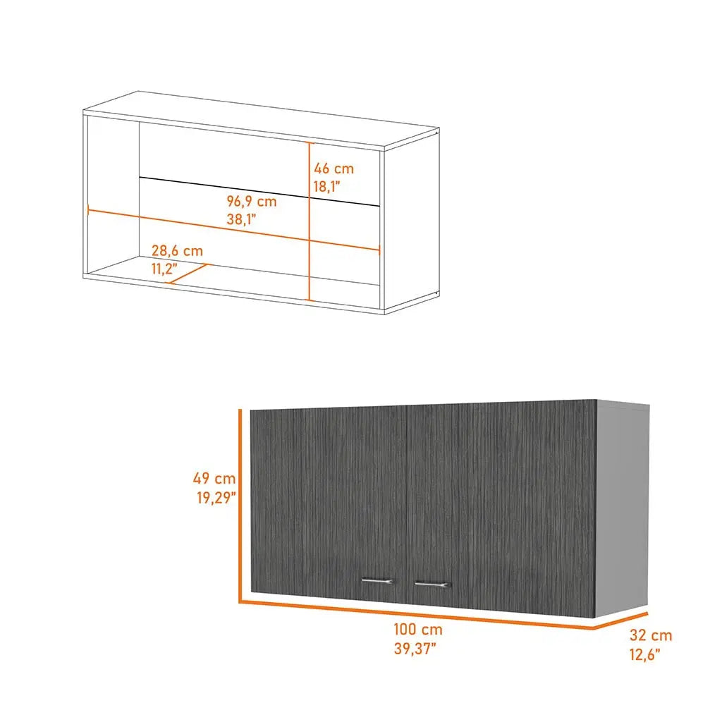 39" White Wood Wall mounted Accent Cabinet Homeroots Kitchen & Dining