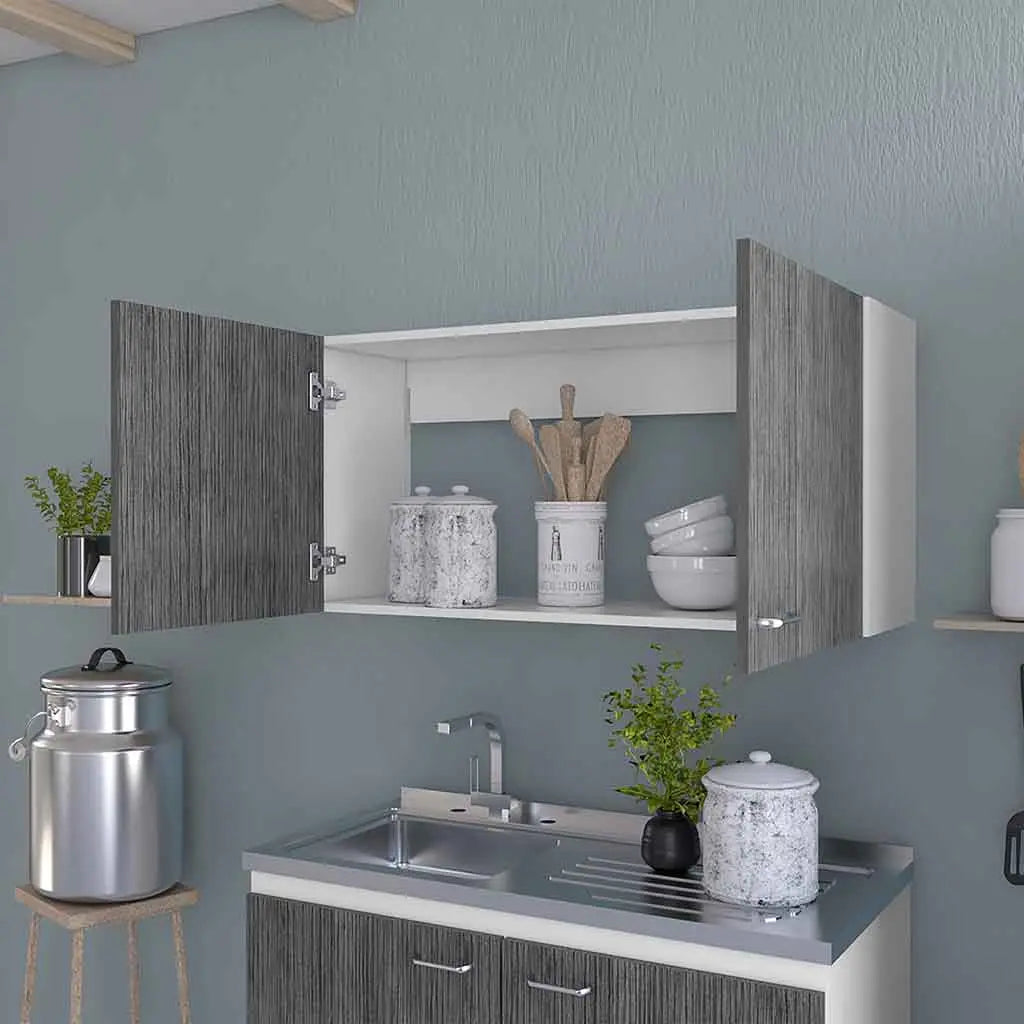39" White Wood Wall mounted Accent Cabinet Homeroots Kitchen & Dining
