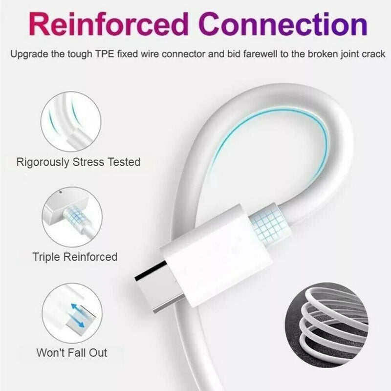 3FT Type-C to Type C USB-C Fast Charger Cable Cord Indoor Outdoor