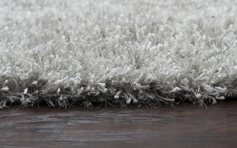 3' Light Gray And Silver Hand Tufted Round Rug Homeroots Home Decor