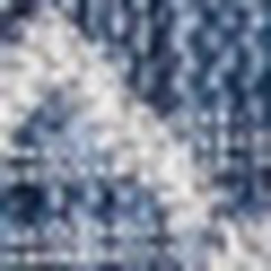 3' Navy Blue And Light Gray Square Trellis Indoor Outdoor Area Rug - GreatEagleInc