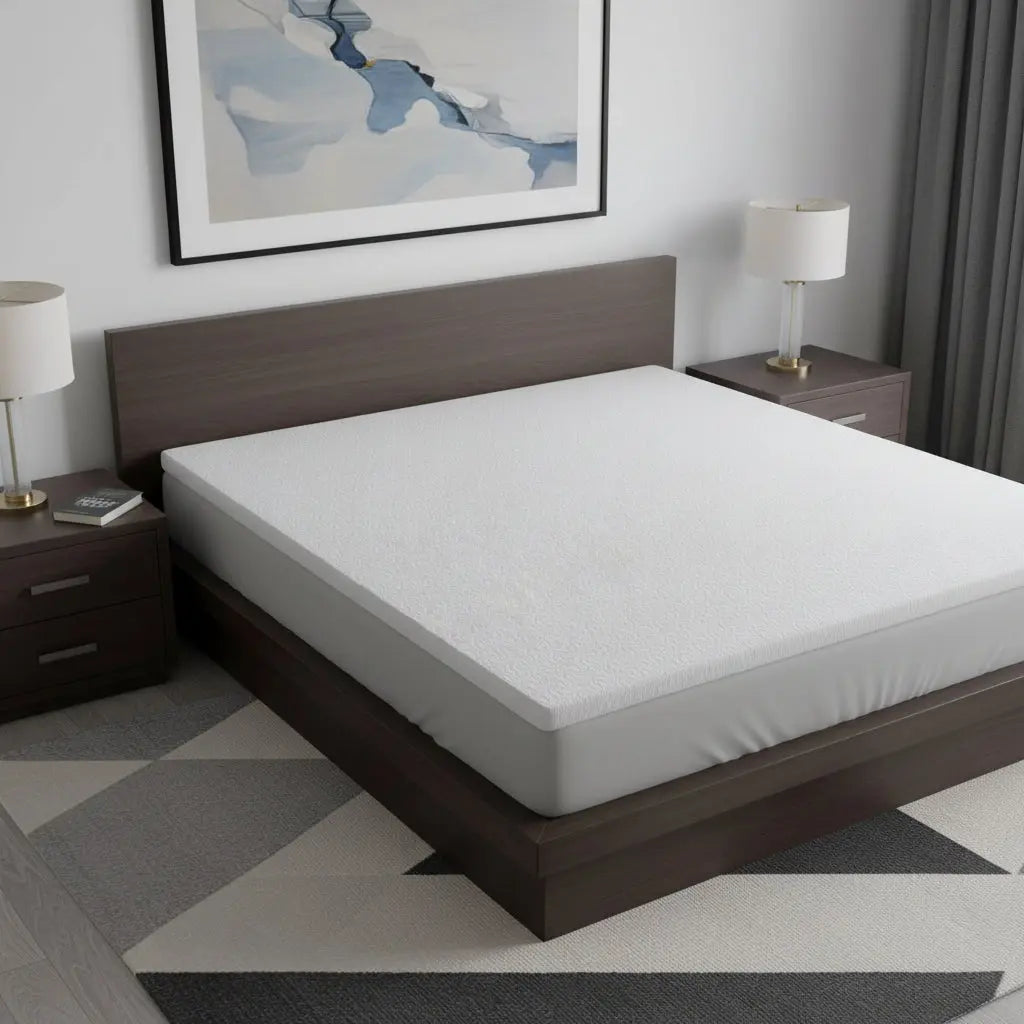 3" White Gel Memory Foam California King Mattress Topper Homeroots Bed & Bath
