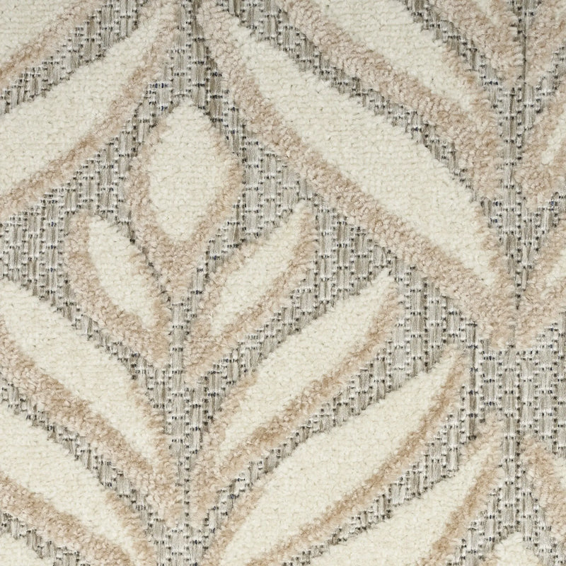 3' X 4' Gray and Ivory Floral Indoor Outdoor Area Rug Homeroots Outdoor