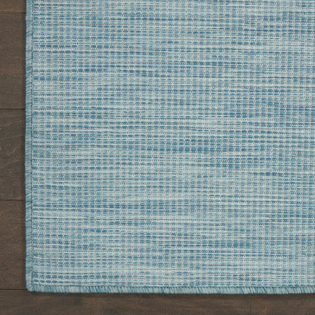 3' X 5' Aqua And Ivory Indoor Outdoor Area Rug Homeroots Outdoor
